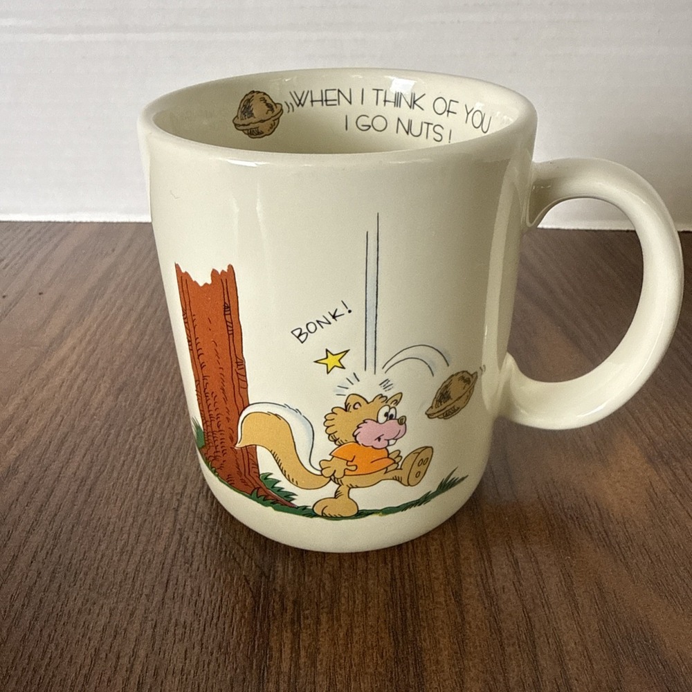 "When I Think Of You I Go Nuts!" Coffee/Tea Mug Vagabond Creations Papel Inc Vtg